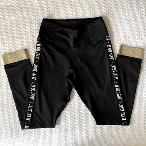 Nike One Glam Dunk Cuff 7/8 Training Leggings, S